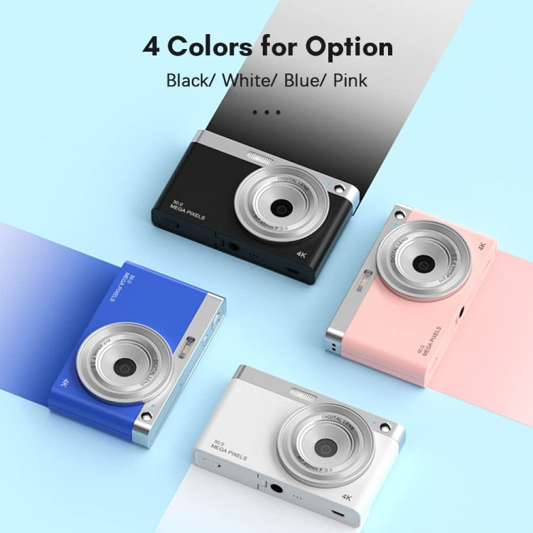 50 MP HD Camera 4K Video Retro Vlog Self-Shooting Camera, Black, Pink, White 50 MP HD Camera 4K Video Retro Vlog Self-Shooting Camera, Black, Pink, White